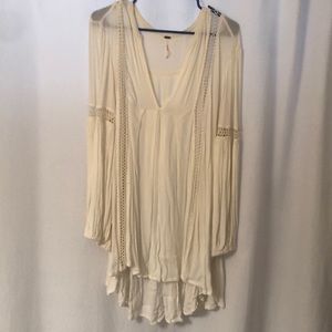 White flowy Free People top